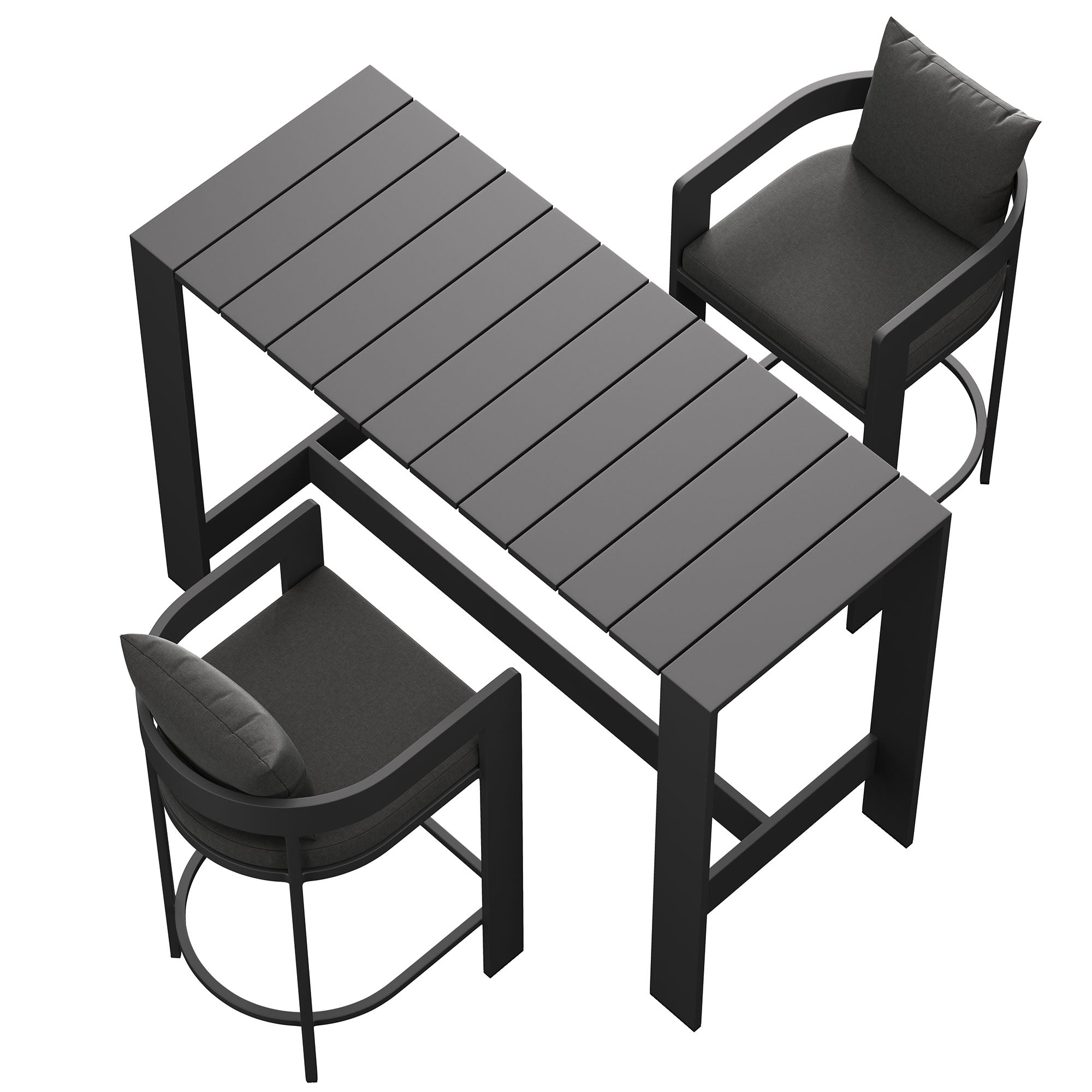 Tulsa 3 Piece Aluminum Bar Table Set