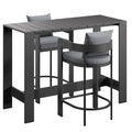Tulsa 3 Piece Aluminum Bar Table Set