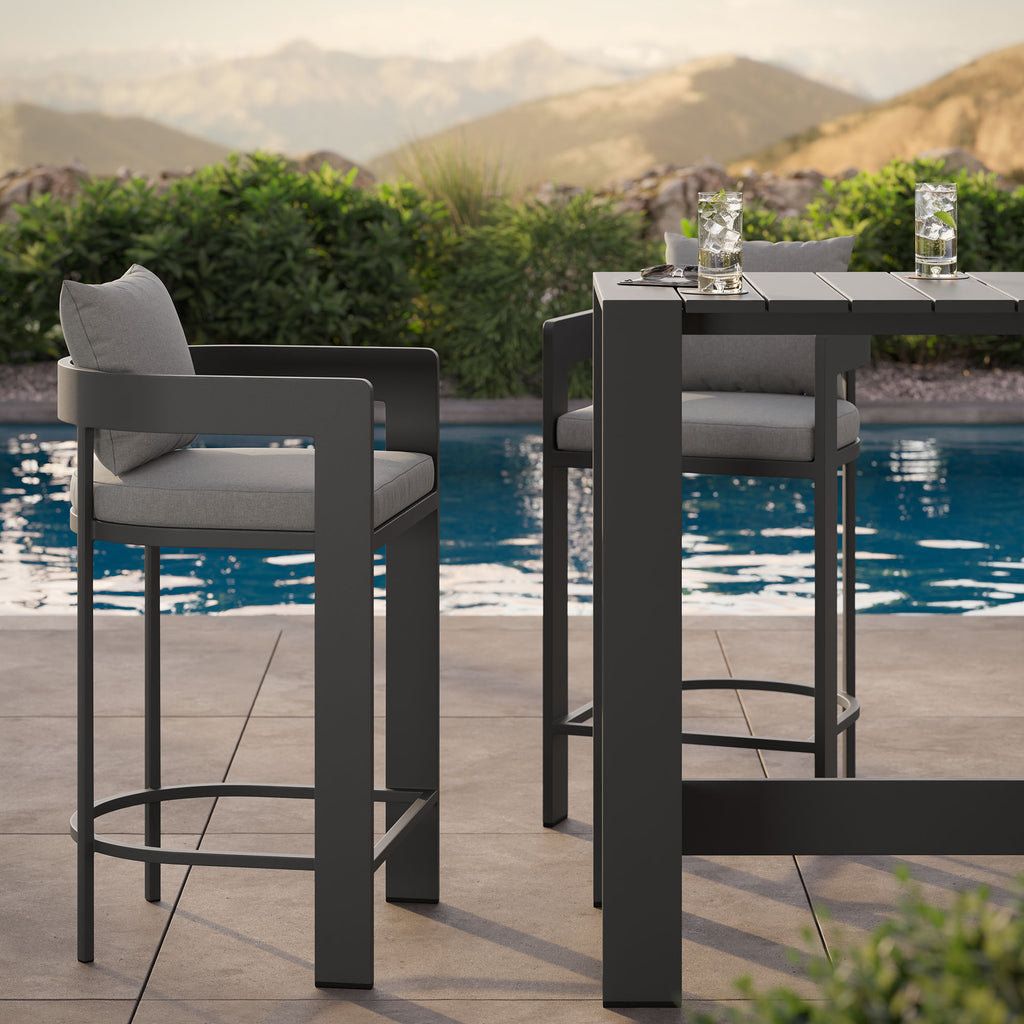 Tulsa 3 Piece Aluminum Bar Table Set