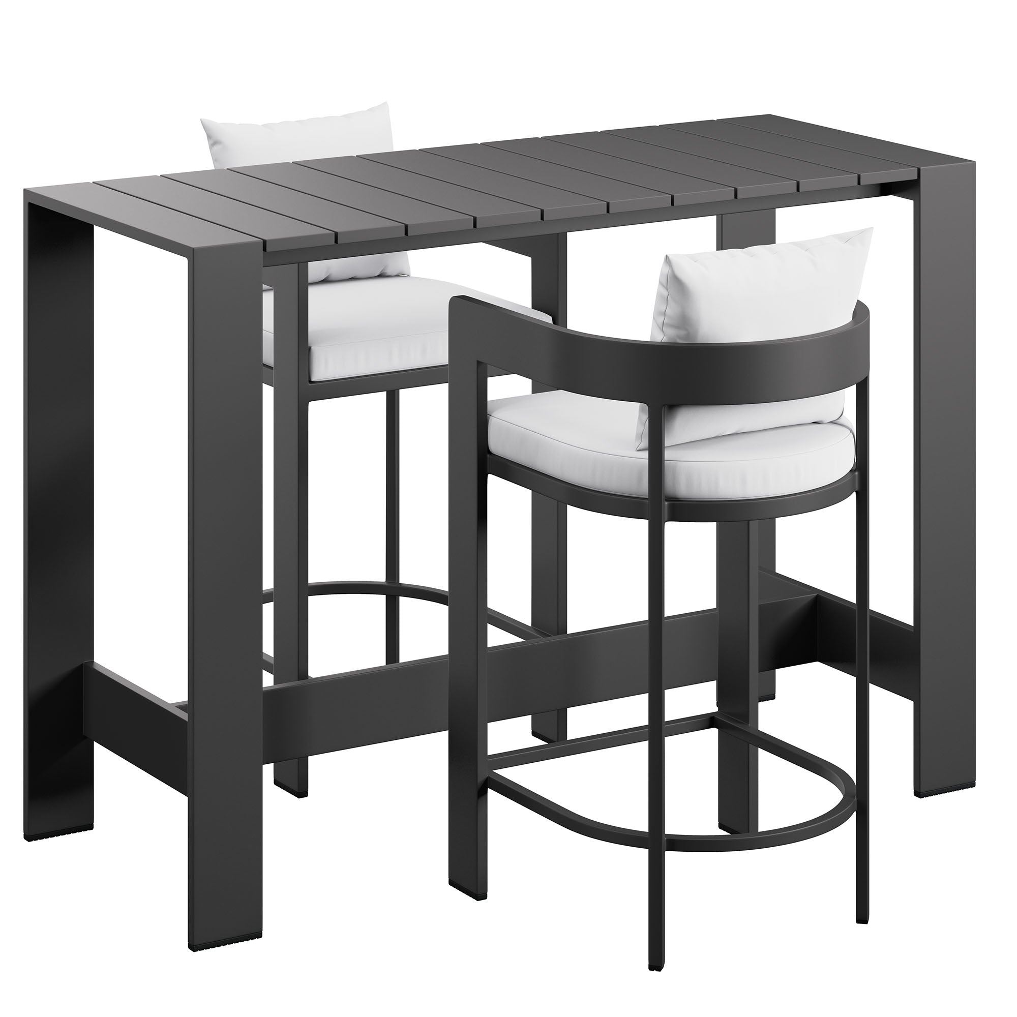 Tulsa 3 Piece Aluminum Bar Table Set