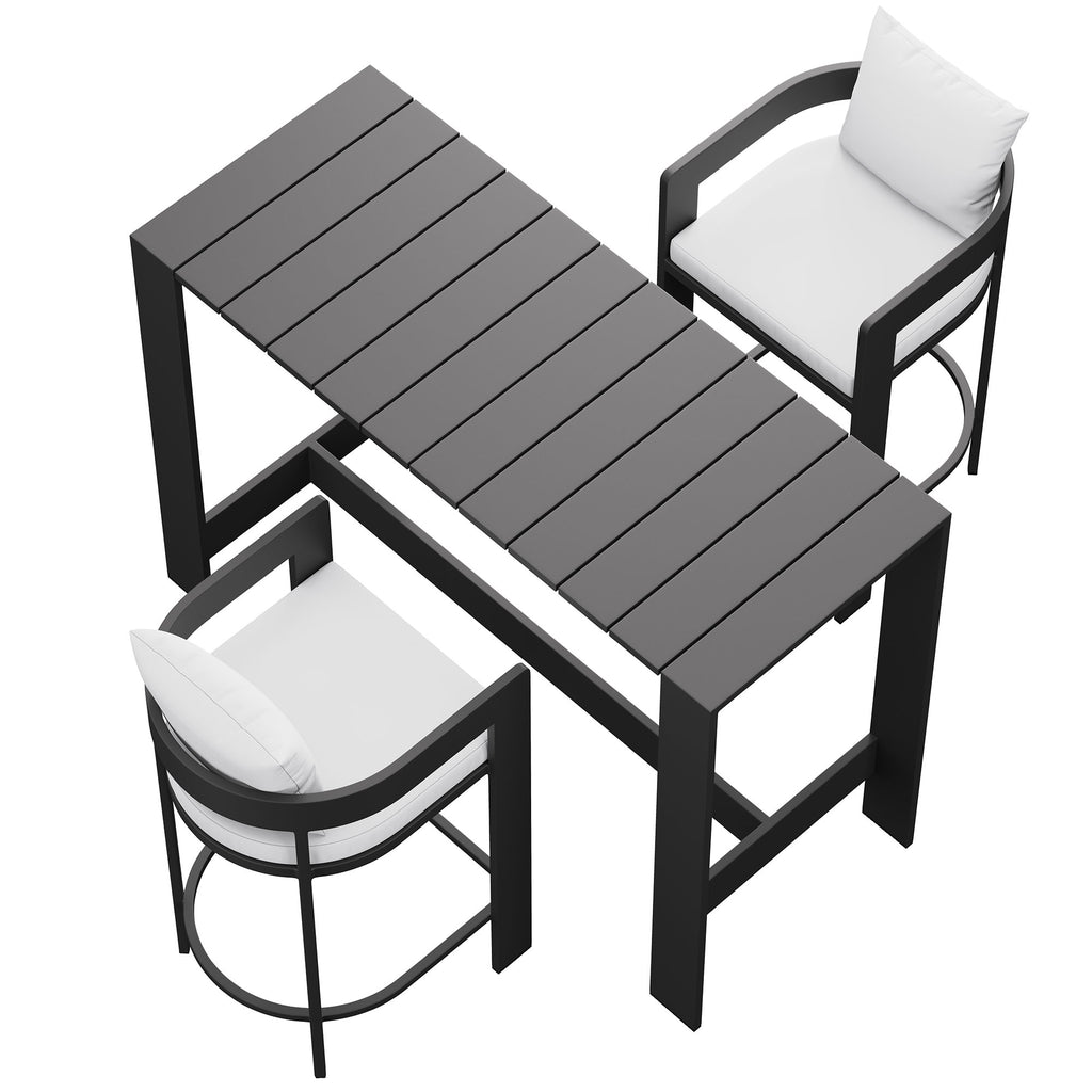 Tulsa 3 Piece Aluminum Bar Table Set