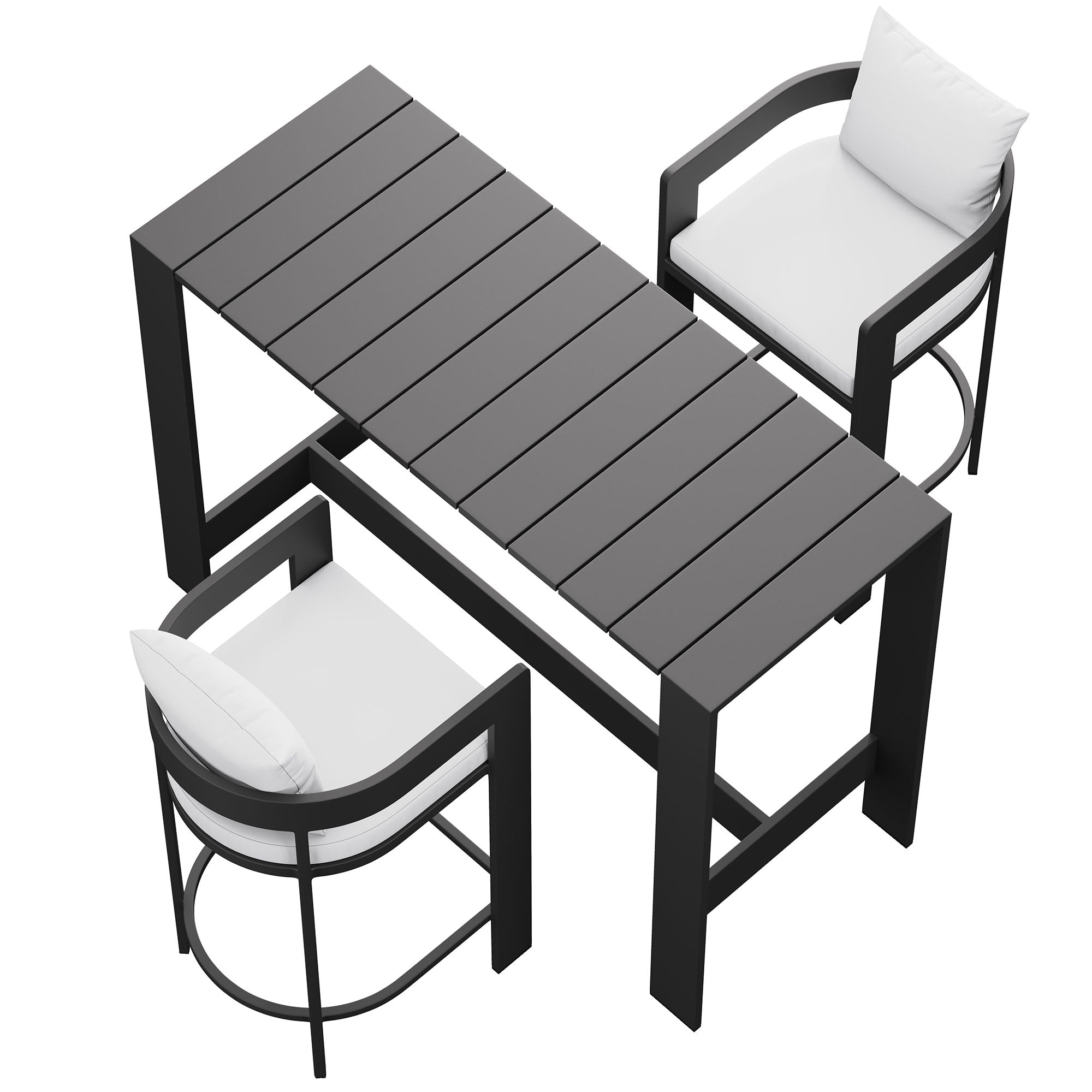 Tulsa 3 Piece Aluminum Bar Table Set